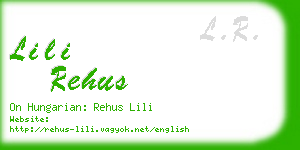 lili rehus business card